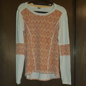 Marmot Medium Long Sleeve Shirt - Orange Pattern